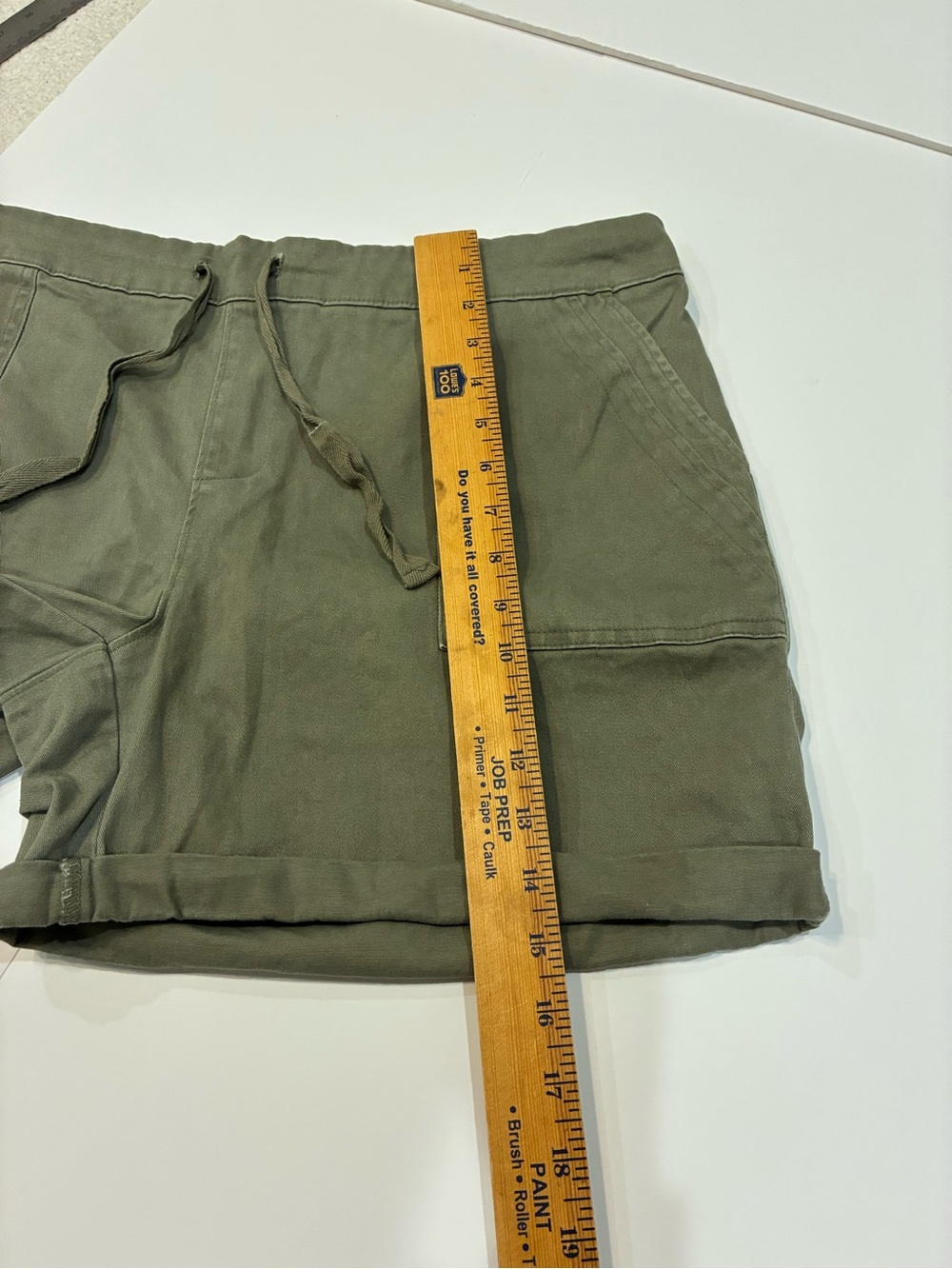 Como Vintage Paperbag Shorts — Khaki Brown Green | Size Large (EUC) - Picture 6 of 7
